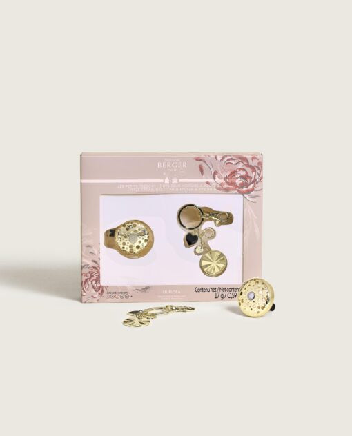 Duo set autoparfum incl. Sleutelornament goud β Liliflora
