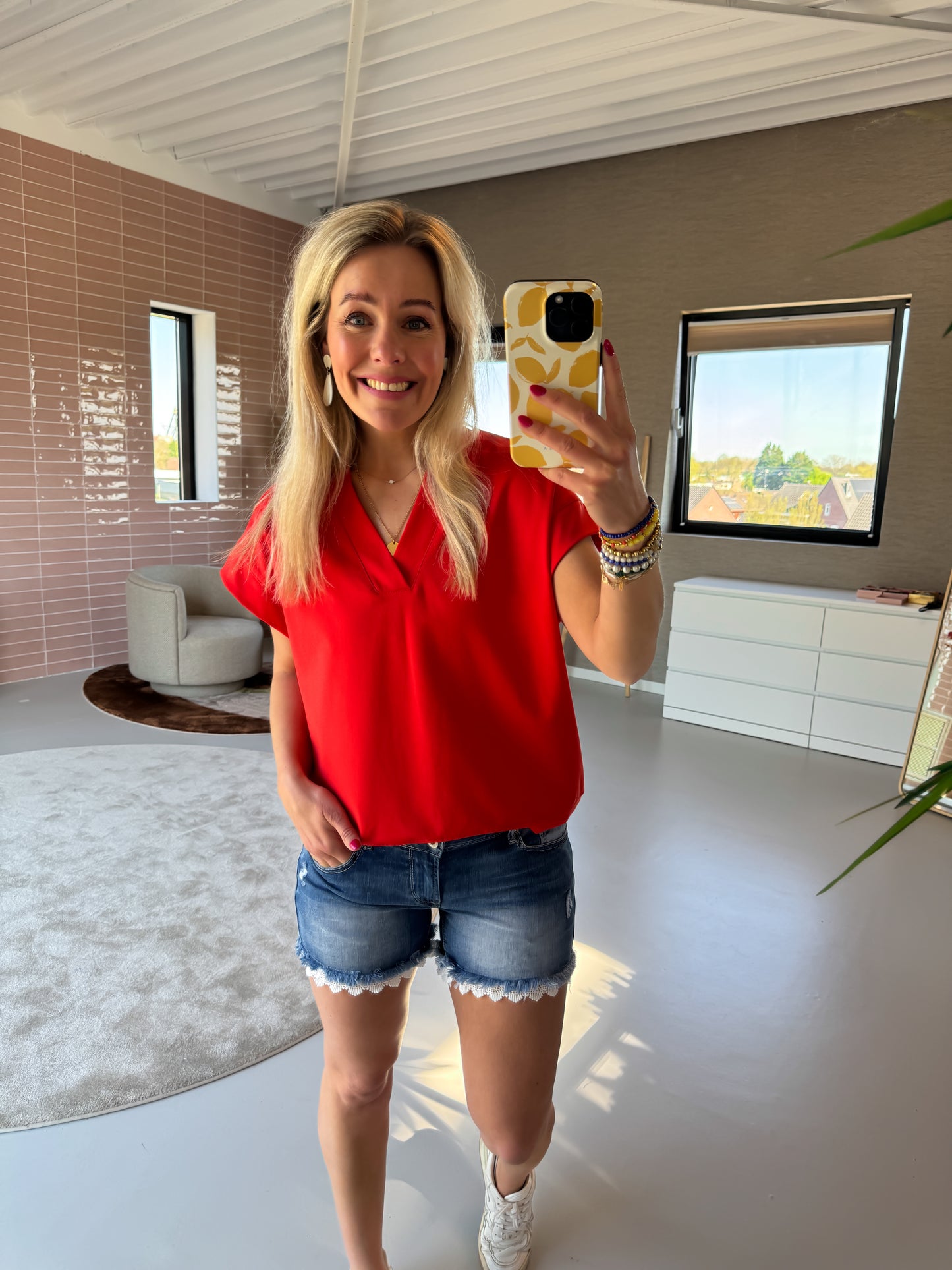 XL Samira Oversized Truitje Rood