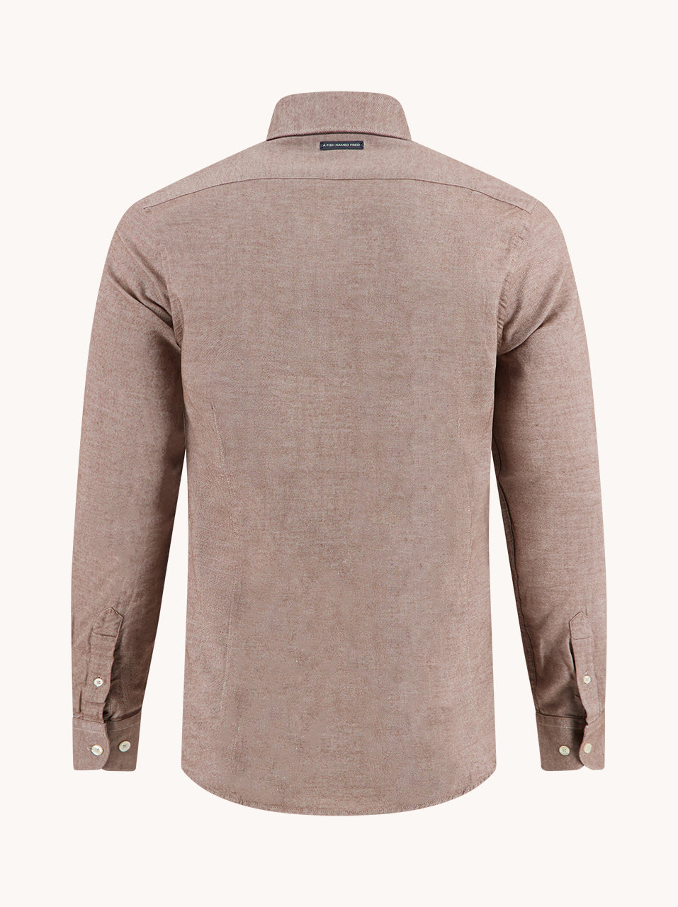 A Fish Named Fred Overhemd Brushed twill Sand