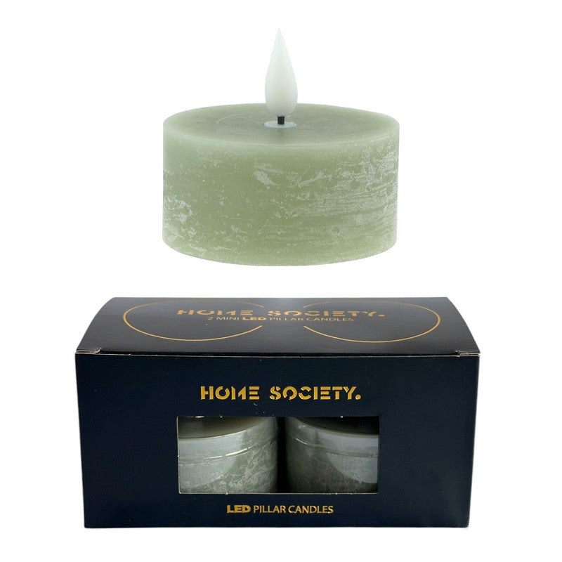 LED Kaars Mini Pillar Set 2