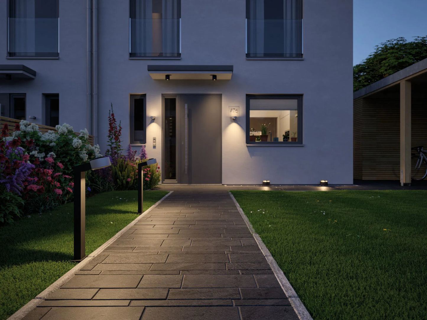 Paulmann Warm wit Losse spot Tweevoudige lichtuittreding, 180° - PlugandShine - Led grond opbouwlamp 193mm
