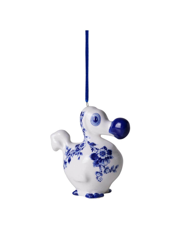 Heinen delftsblauw ornament dodo