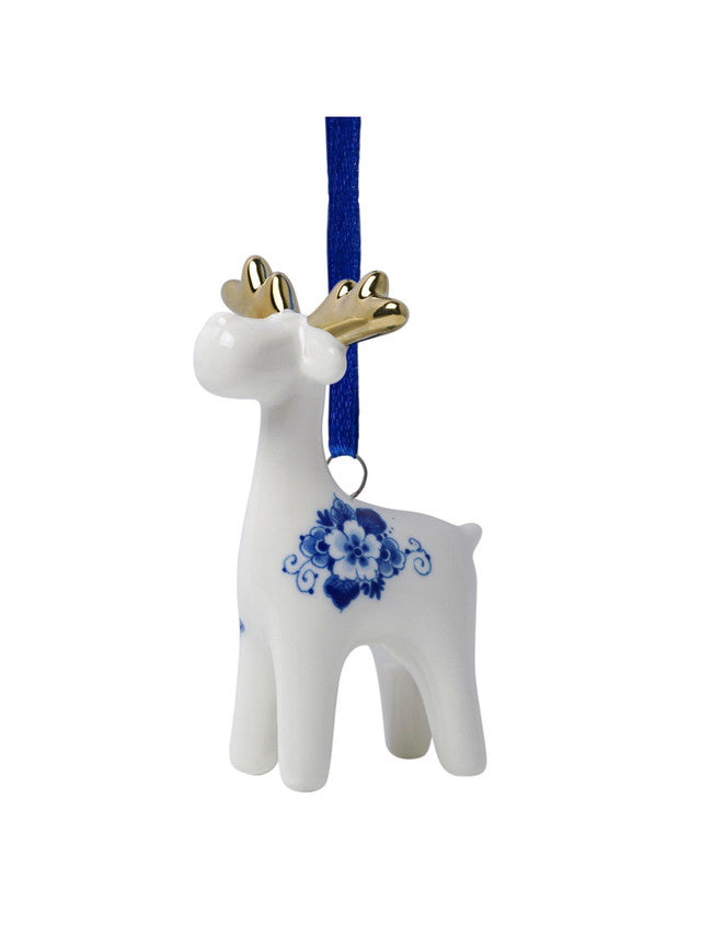 Heinen delftsblauw ornament kariboe