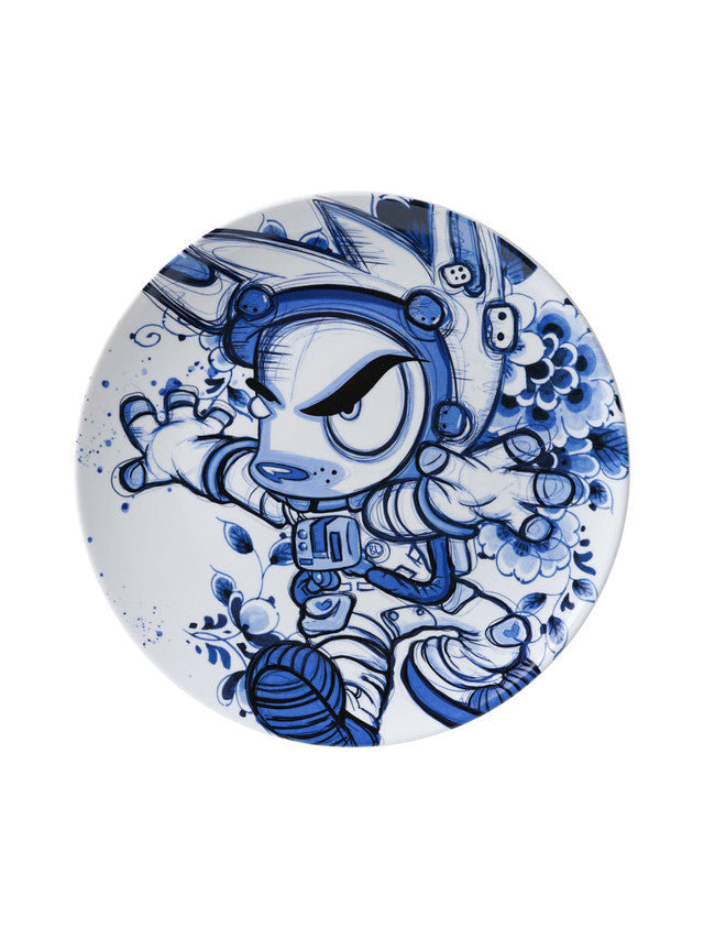 Heinen Wandbord Loes van Delft - Astro Pjipje - Delfts blauw