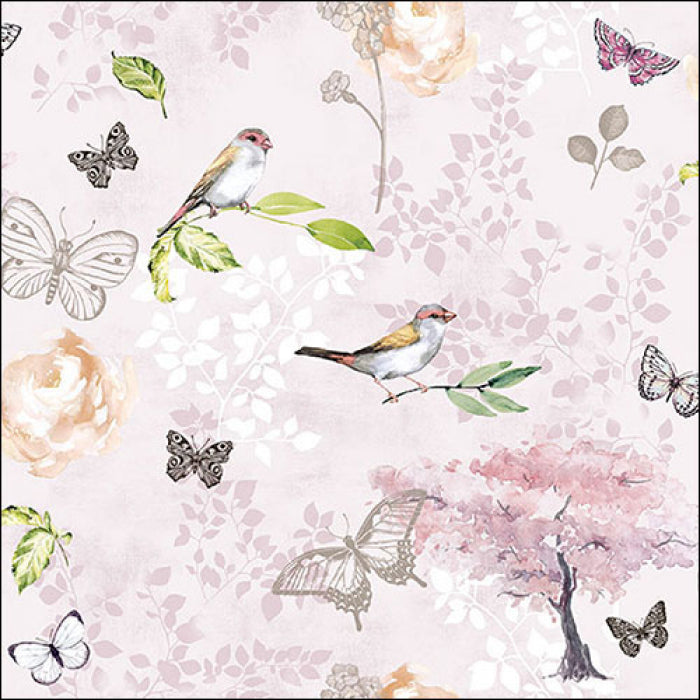 servetten birds & butterflies 33x33