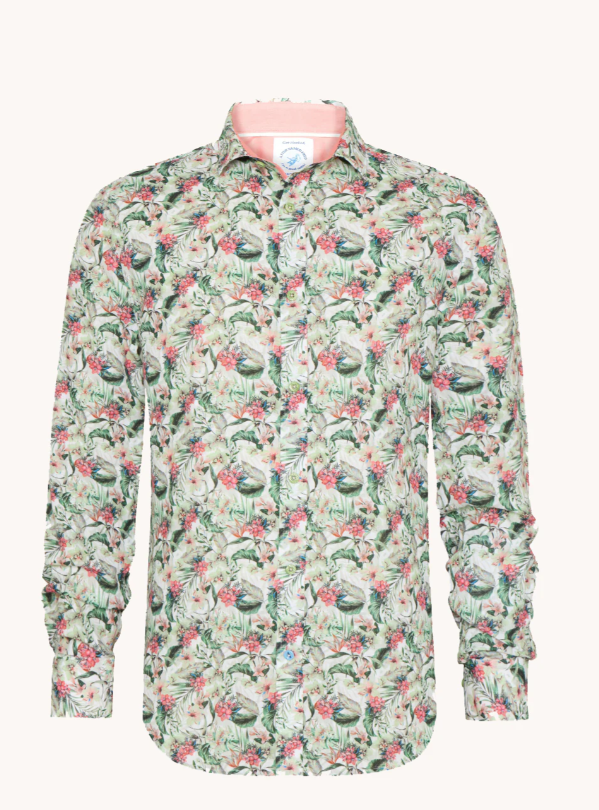 a Fish named Fred, floral, light green