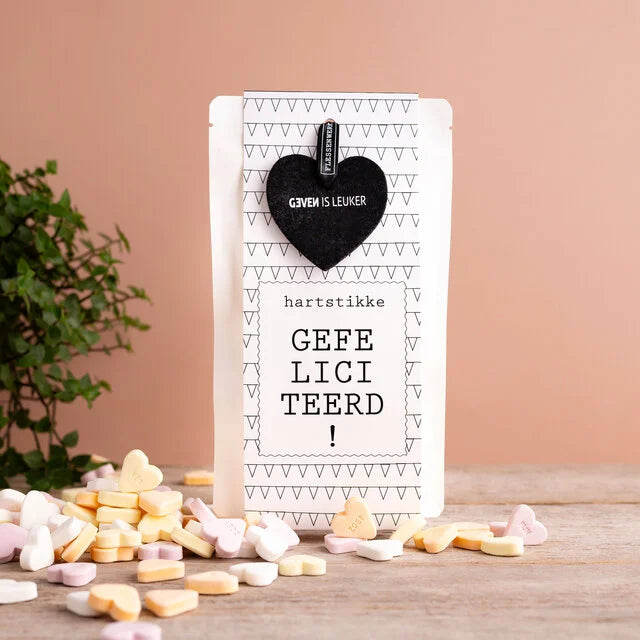 Hartstikke gefeliciteerd! - Snoep in stazak, Geven is Leuker