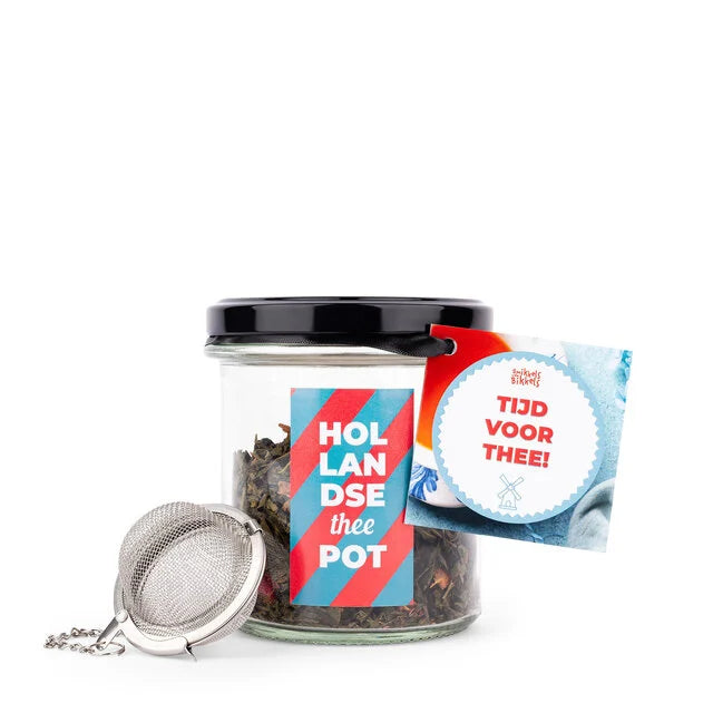 Hollandse theepot groot met thee ei