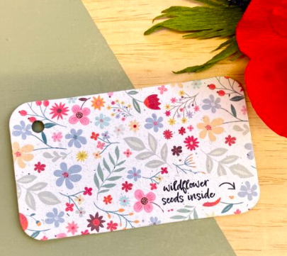 Bloom pink flowers card