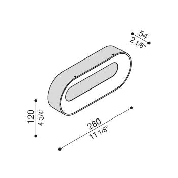 Ross 220 - plafond opbouw - 2700K - on/off - Zwart
