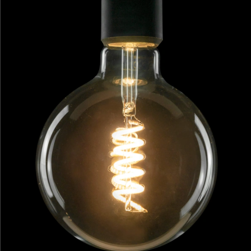 Segula LED spiral curved globe 125 clear