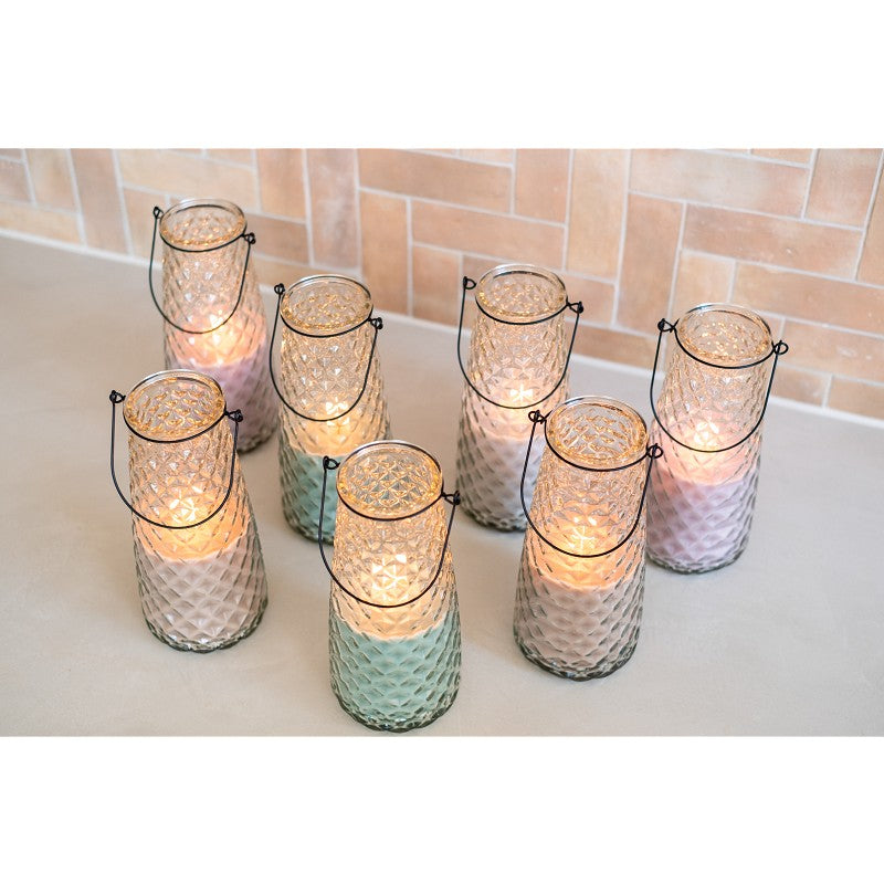 HS Buitenkaars in glas fuchia