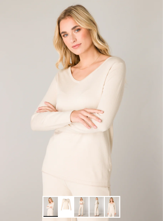 BL yola 40 trui vhals light beige