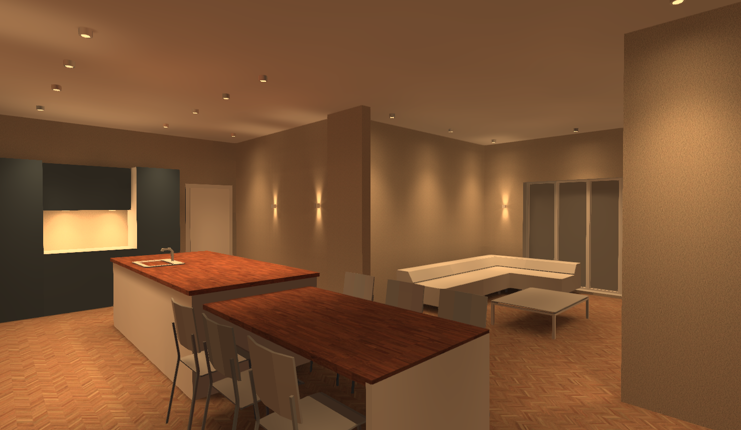 Lichtplan voor een restaurant