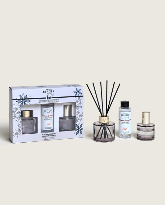 Maison Berger Duo mini Rosalie Parfumsticks 90ml + 50ml roomspray – Pétillance Exquise