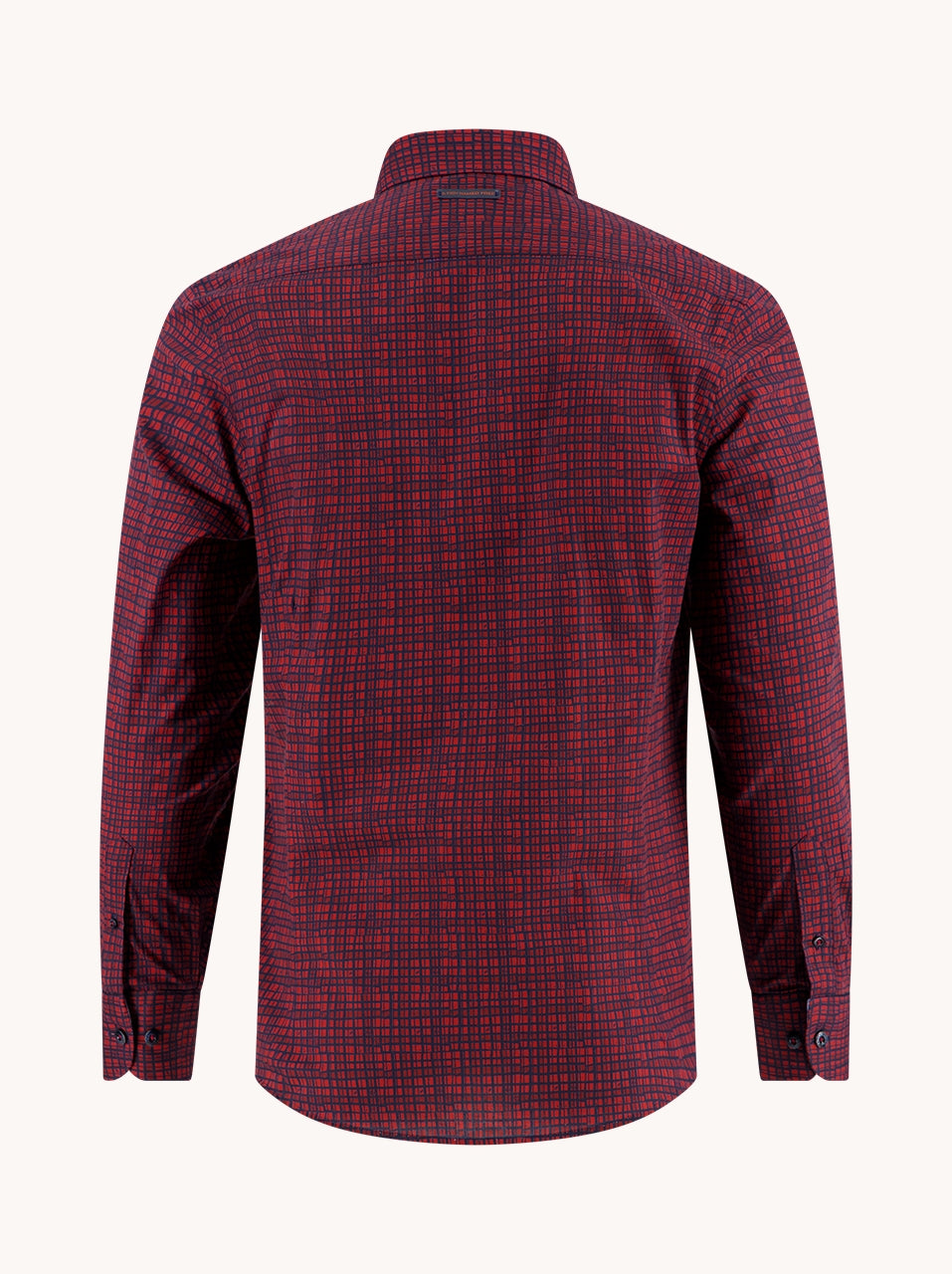 A Fish Named Fred Overhemd uneven check Burgundy