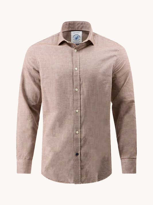 A Fish Named Fred Overhemd Brushed twill Sand