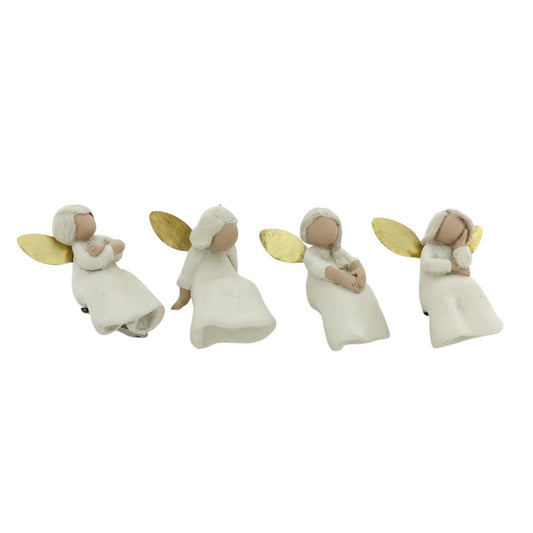 Home Society Annemarie Grobben Ornament Angel Sit Chat Set 4