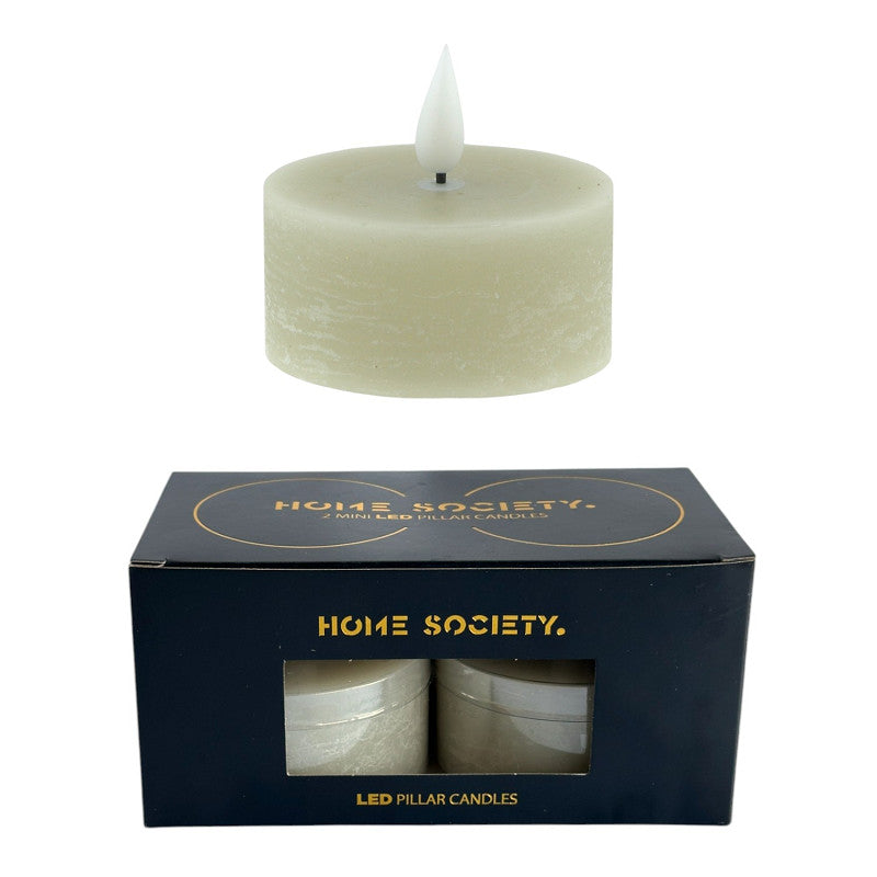 LED Kaars Mini Pillar Set 2