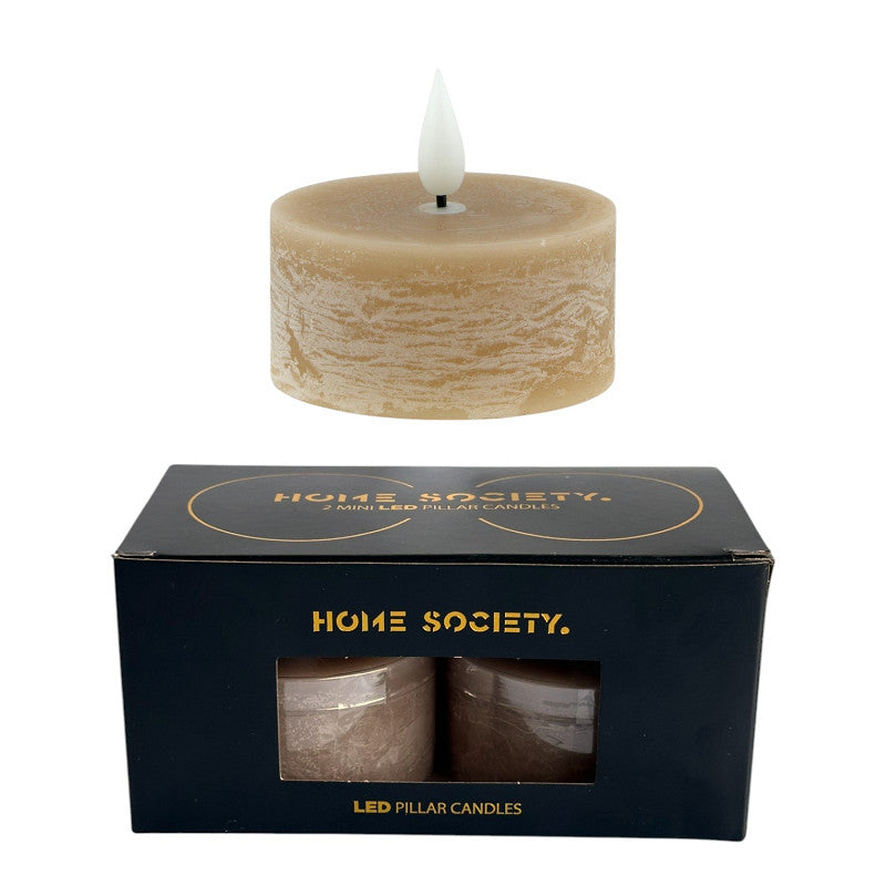 LED Kaars Mini Pillar Set 2