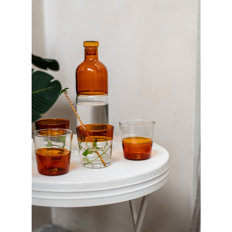 Waterfles Fizzy - oranje - glas
