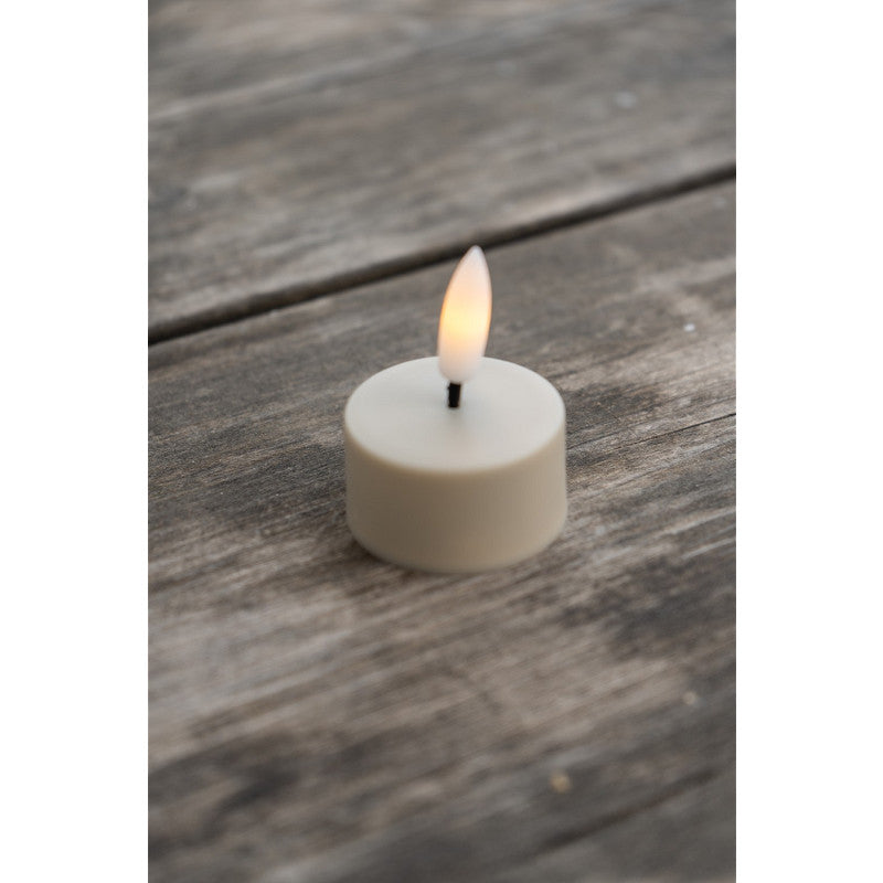LED Kaars Tealight Set 6 LED - USB-C - Greige