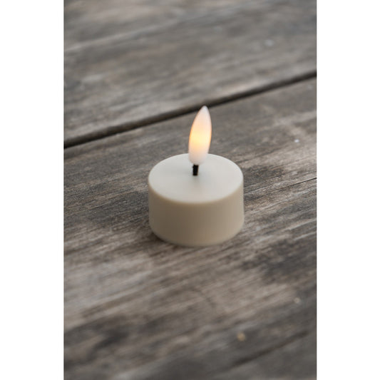 LED Kaars Tealight Set 6 LED - USB-C - Greige