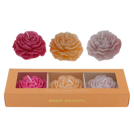 HS Kaars Peony L Set 3