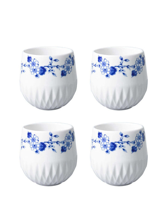 Heinen Koffiemok Blauw Vouw - Porselein - 200 ml