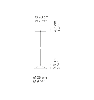 Cini & Nils Minima Sospesa - Dove Grey - White base - Phase Cut Dimmable