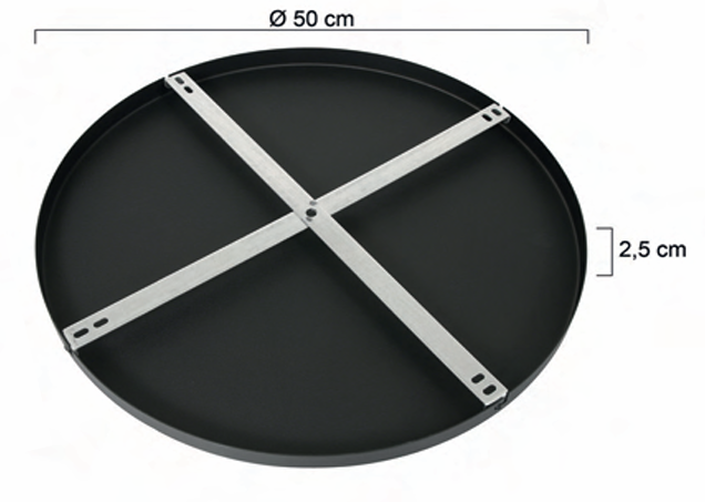 Perluci - Basis - Montageplaat 50cm - Zwart - 5