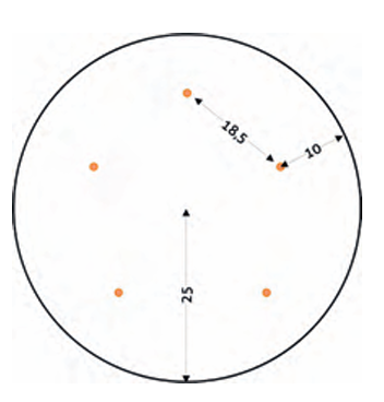 Perluci - Basis - Montageplaat 50cm - Zwart - 5
