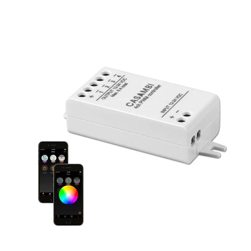 Casambi PWM Dimmer - 4 kanaals - 12/24VDC 72/144Watt