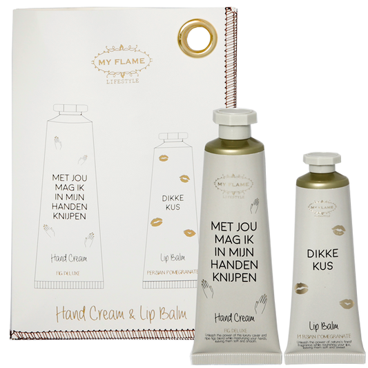 My Flame - Lippenbalsem en handcrème - Dikke kus/ Met jou mag ik in mijn handen knijpen
