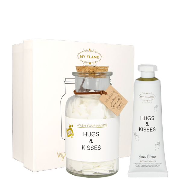 My Flame, Giftbox - Hugs & kisses - Fresh Cotton - Hibiscus Paradise