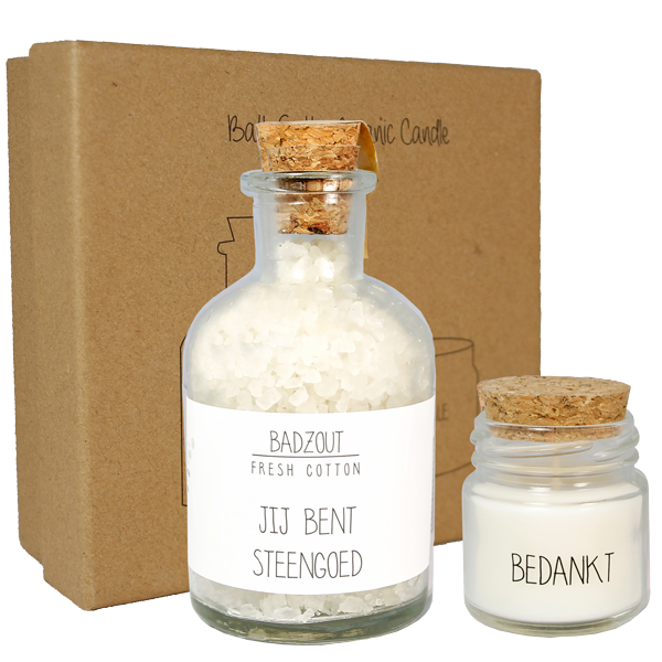 My Flame - SPA GIFTBOX - JIJ BENT STEENGOED- BEDANKT - FRESH COTTON