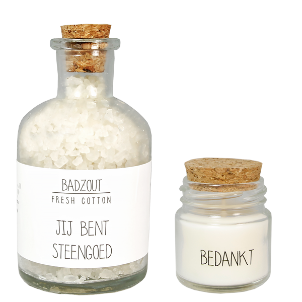 My Flame - SPA GIFTBOX - JIJ BENT STEENGOED- BEDANKT - FRESH COTTON